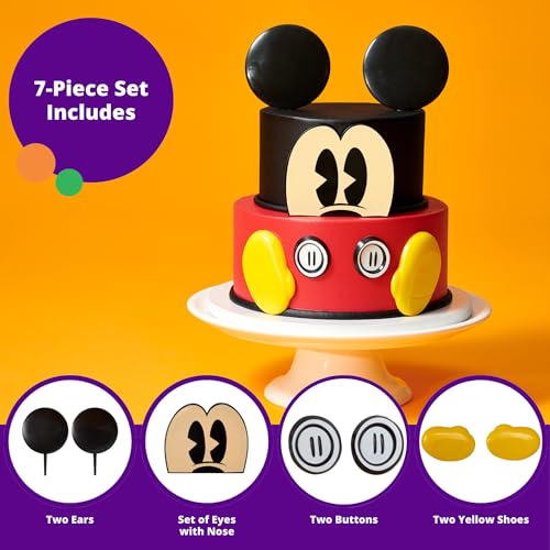 image for DecoPac DecoSet® Disney Mickey Mouse Cake Topper, 7-Piece Topper Set 