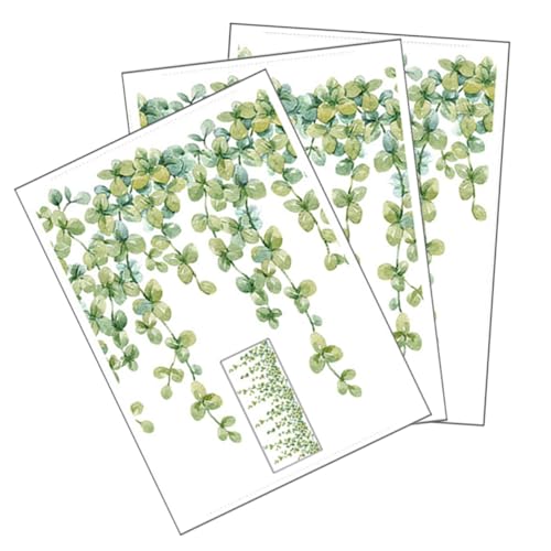 Vinilos Decorativos Hojas 3 pcs Verde 30x40 cm