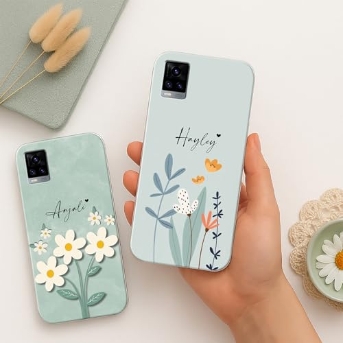 Image of COLORflow Back Cover Compatible with Vivo V20 | Floral Family Customized Back Cover Compatible with Vivo V20