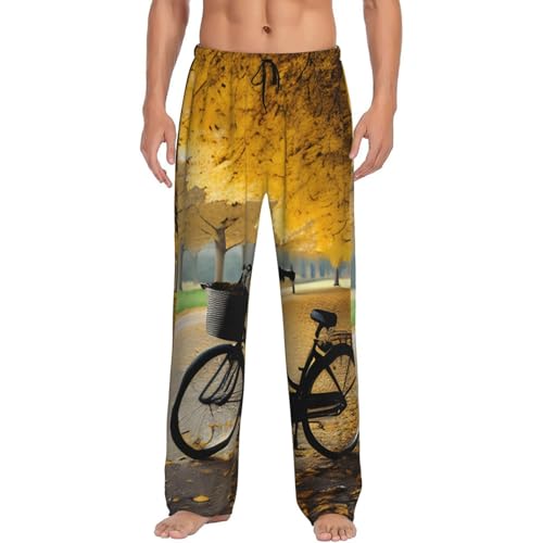 Pantalon pyjama homme respirant au design arbre d'automne rétro