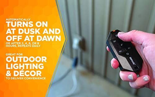 Woods 50126Wd Outdoor Indoor Wireless Remote Control Outlet Kit, Electrical Plug In Remote Light Switch, Features 3 Grounded (3-Prong) Outlets With A Pairable Remote, Csa Rated, Fcc Compliant, Black #TOP4