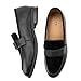 JITAI Boys Slip-On Leather Loafers - Luxury Dress, Casual & Tuxedo Shoes for Boys，Black-01 1 US