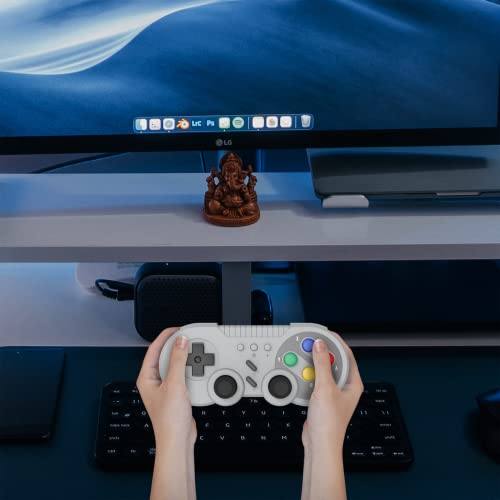Image of Cenxaki Switch Controller Wireless Gamepad Compatible with NS /Switch OLED /Windows PC - Classic SNES Style Controller with Motion Control /Vibration /Turbo /Wakeup - Gray