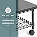 Safco Onyx Rolling Cart Printer Stand, Under-Desk Mobile Utility Table for Home Office with Steel Shelf, Black