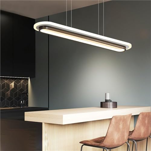 Suspension ovale moderne blanche pour table à manger et bureau - 5
