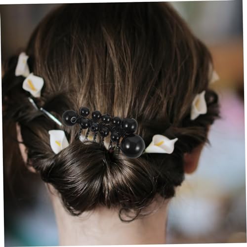 Horquillas de novia para boda con perlas francesas y pañuelo de horquilla 6