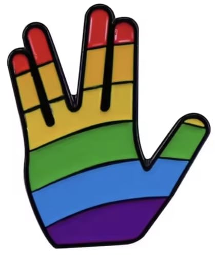 Live Long Prosper �n���h�T�C�� ���C���{�[ LGBTQ �v���C�h �t���b�O �X�^�[ �D SF �ւ炵���ɑ�_�ɍs�� Make It So SciFi TV �ԑg 1.1�C���` �G�i�����s���o�b�W