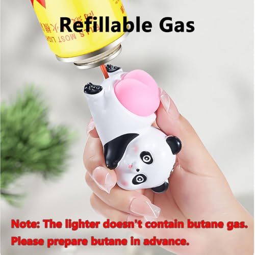 Encendedor antorcha ajustable Panda sin gas blanco miniatura 4