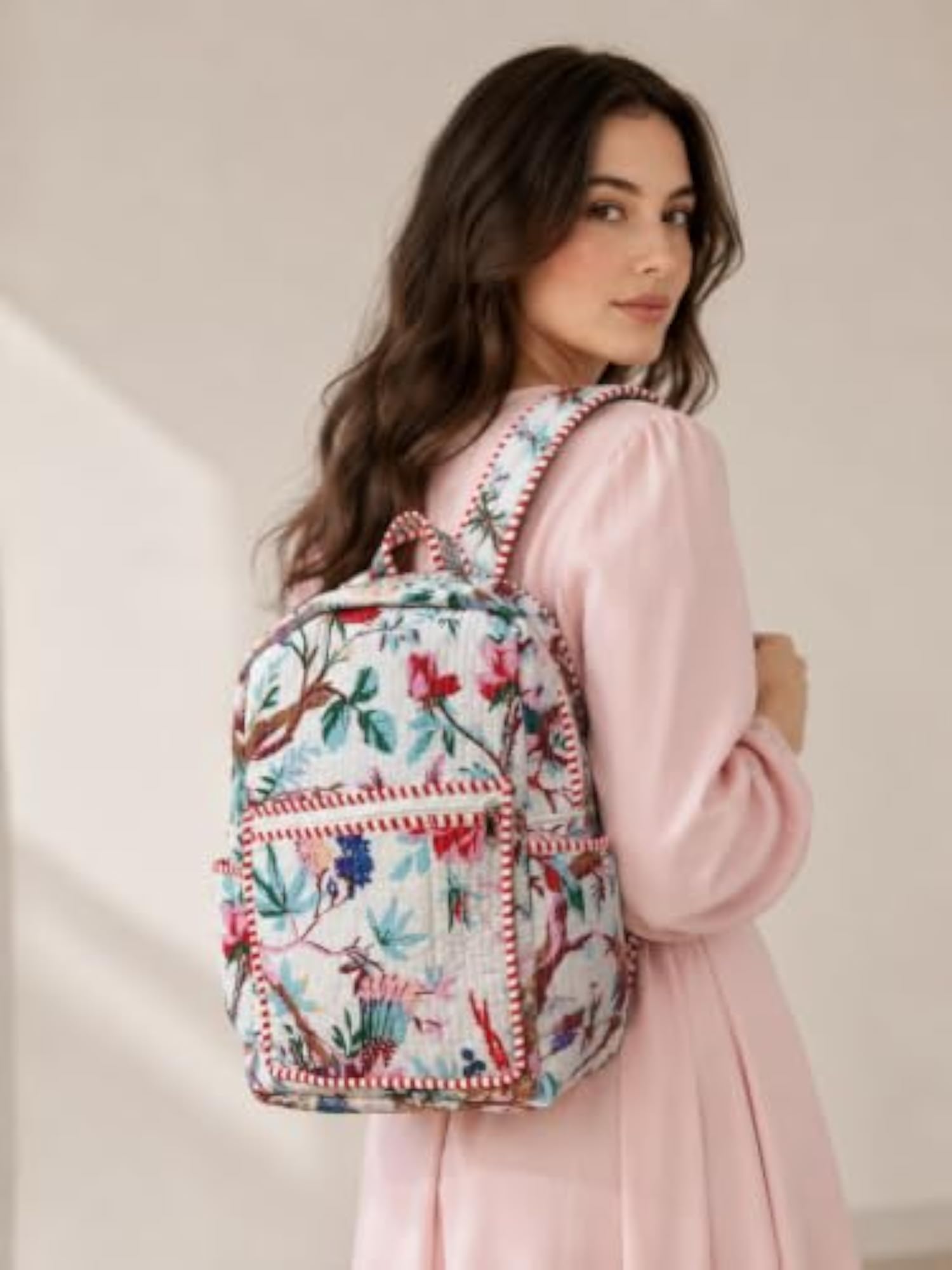 Cotton Quilted Unisex Backpack