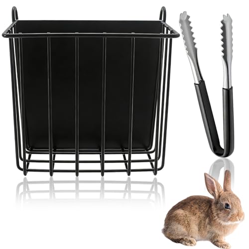 xoqoiuo 2 Pcs Rabbit Hay Feeder, Hay Feeder Hanging with Grass Clip Guinea Pig Hays Feeders, Hays Feeders Rabbit Guinea Pig Suitable for Feeding Rabbits and Guineas Pigs