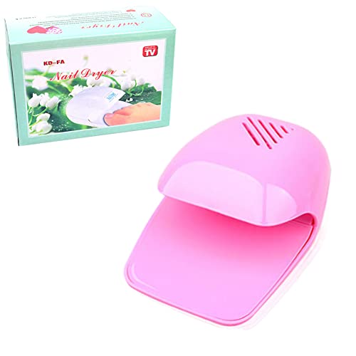 Portable Nail Fan Dryer For Nail Art Polish Gel, Quick Dry Nail Dryer Blower Machine For Nail Salons Fingernail Toenail (Pink) #TOP2