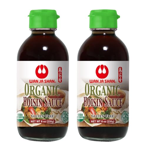 Wan Ja Shan Organic Hoisin Sauce, – Certified Organic, Gluten Free, Vegan, K Parve, Preservative Free, Made In Usa – Asian Stir-Fry & Marinade Sauce 8Oz Pack Of 2