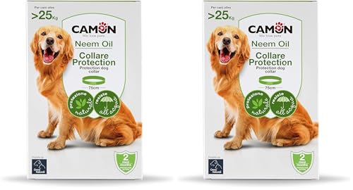 Camon Collar Barrera al Aceite de neem, Electromágnetica Insectos y plagas, Talla Grande – 1000 g (Paquete de 2)