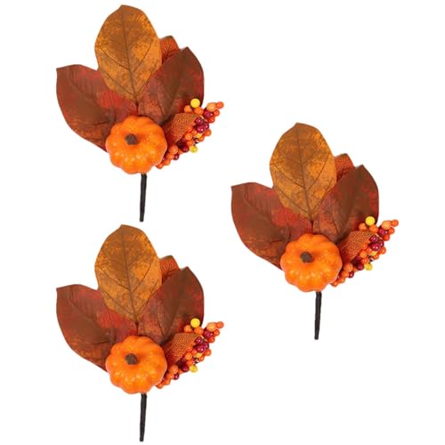 Feuilles d'Érable Artificielles,Décorations de Feuilles d'Automne Artificielles | 3 Pièces Bouquets Festifs Réalistes pour Maison Cheminée Mariage Extérieur Cuisine Intérieur Table à Manger Salon