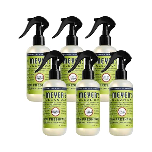 MRS. MEYER'S CLEAN DAY Room Freshener Spray, Lemon Verbena Scent, Instant & Refreshing Fragrance Made with Essential Oils, 8 fl oz Spray Bottle (Pack of 6)