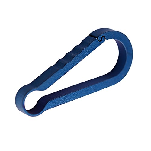 Chaveiro de liga de titânio multiuso mosquetão chaveiro fivela clipe durável leve mola encaixe chave