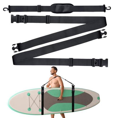 Golgner Surfbrett Tragegurt, Surfbrett Schultergurt, SUP Tragegurt, SUP Board Zubehör Tragegurt, Verstellbarer Schultergurt für Surfbretter, für Kajak Surfboard Kanu Longboards