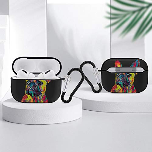 Cute French Bulldog Airpods Case Cover For Apple Airpods Pro Cute Airpod Case For Boys Girls Silicone Protective Skin Airpods Accessories With Keychain #TOP3