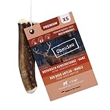 NATÜRLICHER GEHT ES NICHT: Die Abwurfstangen kommen zu Ihrem Vierbeiner, wie sie am Hirsch gewachsen sind. Ohne Weichmacher und künstliche Zusätze - 100 Prozent Hirschhorn