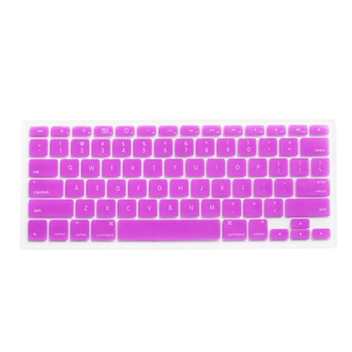 HDE Ultra Thin Silicone Rubber Keyboard Skin Cover for Macbook Pro Non Retina 13/15/17 (Violet)