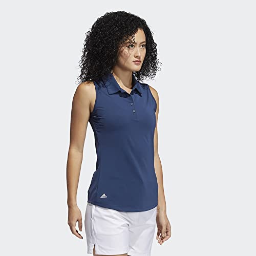 Adidas Golf Women's Ultimate365 Primegreen Sleeveless Polo Shirt, Navy, Medium #TOP3