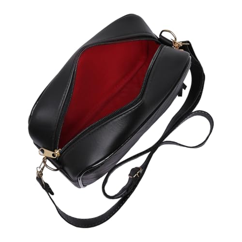 Bolsa Transversal Bolsinha Dia A Dia Pequena Couro De Lado (Preto)