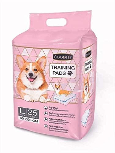 Goodies Traning Pads| Size - L |Dog Training Pads/Training Pee and Potty Pads with Quick Drying Surface and Absorbent Core/Suitable for Small/Large Breed Puppies Sold by BARK N MEOW