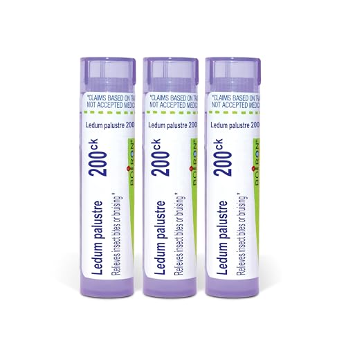 Boiron Ledum Palustre 200Ck Homeopathic Medicine for Insect Bites or Bruising - Pack of 3 (240 Pellets)