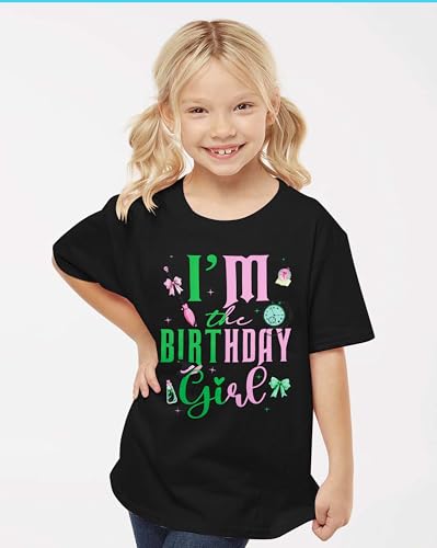 Birthday Girl Shirt I'm The Birthday Girl Tshirt Casual Party Shirts Little Girls B-Day Outfit Tees3