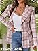 Mina Self Flannel Jacket Blazer Women Plaid 2025 Fall Pink Business Casual Work Professional Office Womens Fashion Fitted Oversied Winter Tartan Long Women's Blazers & Suit Jackets QY045 Pink 2L