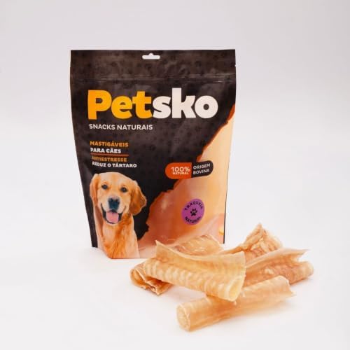 Traqueia Bovina PETSKO 100% Natural, Antiestresse, Sem Conservant...