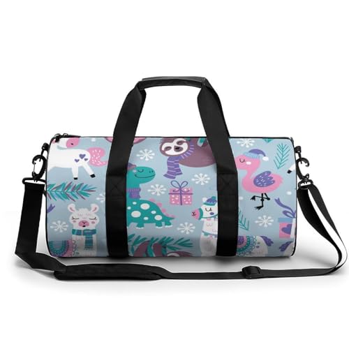 Duffel bag pour camping randonnée voyage motif paresseux alpaga 45cm
