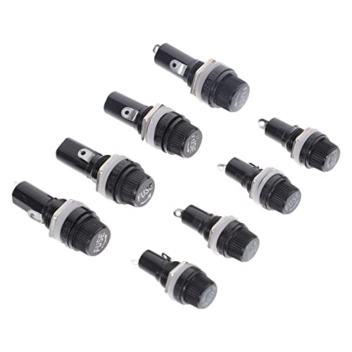 ARTIBETTER 16pcs Black Fuse Holder Fuse Holder Panel Amp Fuse Holders Panel Mount Fuse Panel Mount Fuse Caps Panel Fuse Mini 6x30mm Socket Holder Panel Mount Fuse Holder Aluminum Tube