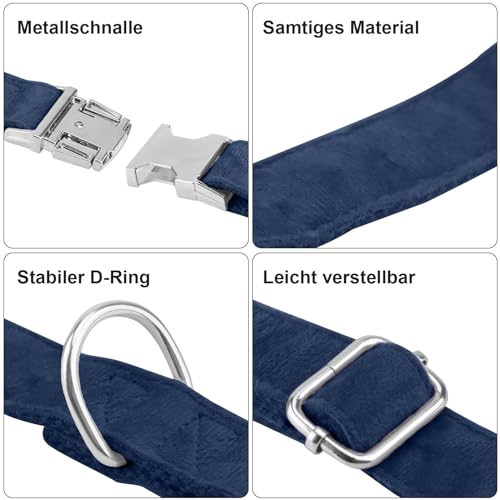 Tie KTWSUEF Hundehalsband Fliege Samtige, Fliege für Hunde, Komfortable Haltbarkeit Halsband Hund, Abnehmbares und verstellbares Fliege Hunde Für Hochzeiten, Geburtstage, Festliche