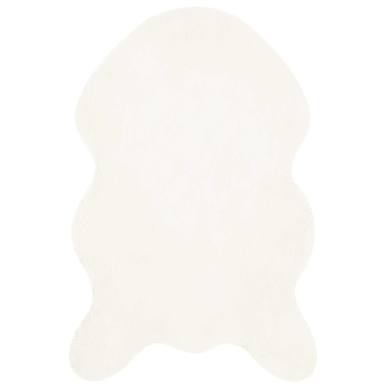 Tapis lapin crème 60x90 Olite : rectangulaire et antidérapant pour salon