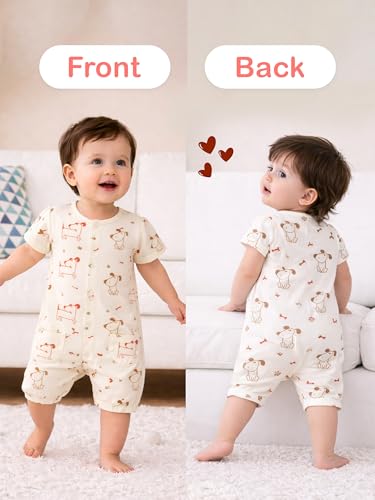 Image of Kidbea Cotton Baby Romper | Cute Printed Bodysuit Infant Kids Casual Wear
