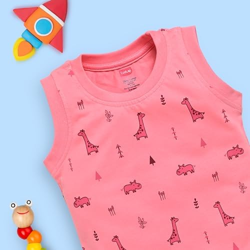 Image of LuvLap Baby Boys 100% Cotton Sleeveless Boys Tank Top & Shorts Set Pack of 3