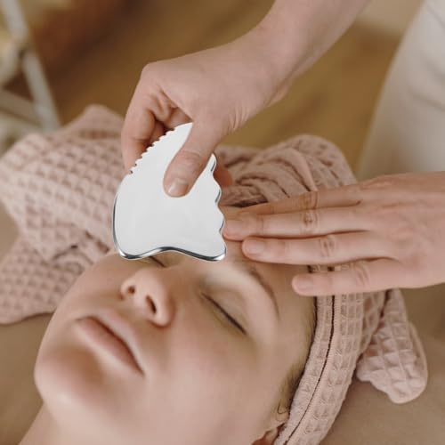 Hemoton Raspador De Rosto Ferramenta Guasha Olho Massageador Facial Placa De Raspagem Raspador De Aç