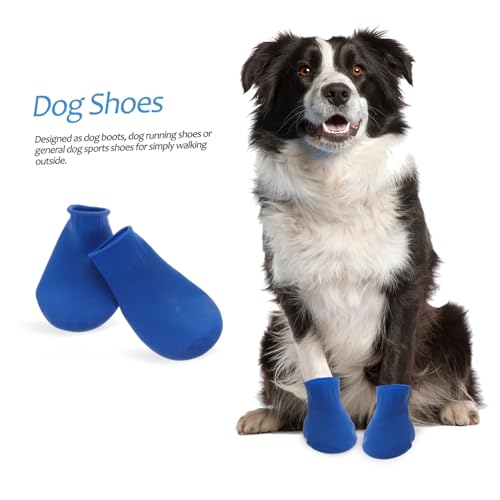 Supvox 4Er-Pack wasserdichte Hundeschuhe rutschfeste Pfotenschutz Überzüge Für Kleine Hunde Outdoor Regenschuhe Haustierschuhe Größe S