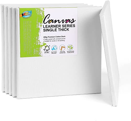 ARTOYS Keilrahmen 30x40 Leinwand 6er-Set 100% Baumwolle, Leinwand Canvas Zeichenbrett, weiße grundierte ,280g/㎡ Leinwände für Profis & Hobby Cover