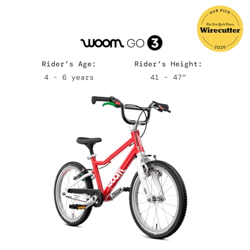 Image of woom GO 3 & GO 3 AUTOMAGIC Kids Bike, 16 Inch Lightweight, Ages 4-6