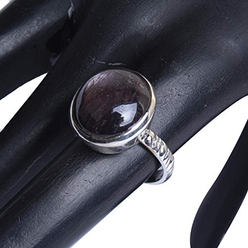 Bague en argent turc ajustable rubis étoile ne ternit pas - 2
