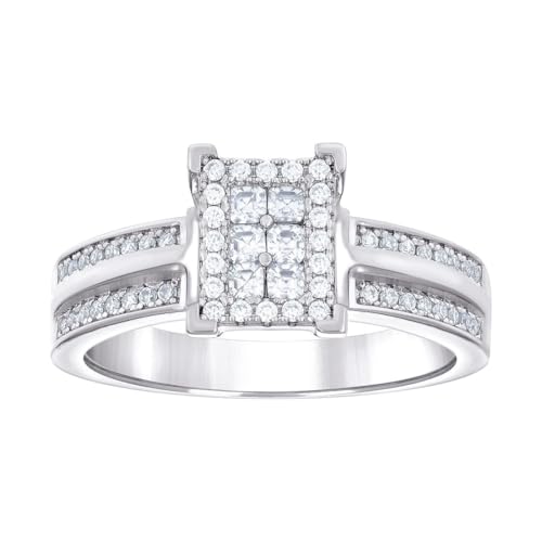 Bague de fiançailles femme argent 925 et sa zircone pour briller au quotidien