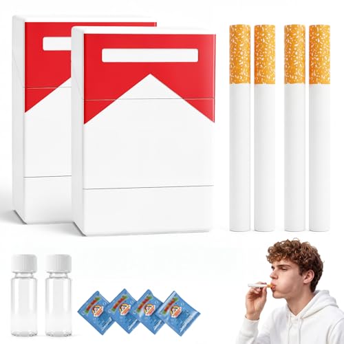 Bubble Cigarette Blower Toy 2 Pack Bubble Stress Relief Toy Mini Bubble Blower Bubble Sticks Relaxation Birthday Party Gift for Men Women