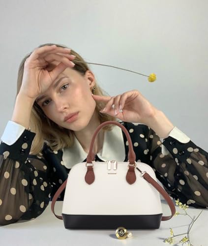 Image of LOVEVOOK Purse for Women Crossbody Bags Classic Double Zip Top Handle Dome Satchel Bag