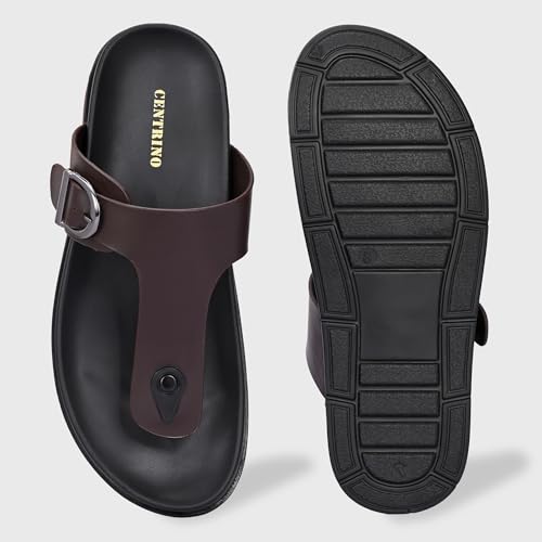 Image of Centrino Men's Cushion Sliders /Slippers | PU Padding on The Footbed | Bounce Back Technology | Comfortable & Lightweight | Waterproof & Everyday Flip Flops for Gents (7328)