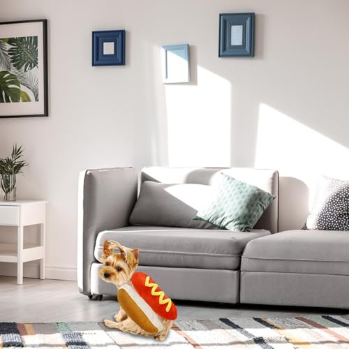 Halloween-Kostüme für Hunde - Hot Dog Burger Hundekostüm - Lustige Taco-Kleidung zum Anziehen, Cosplay-Outfit, Weihnachtskostüm für Hunde und Katzen