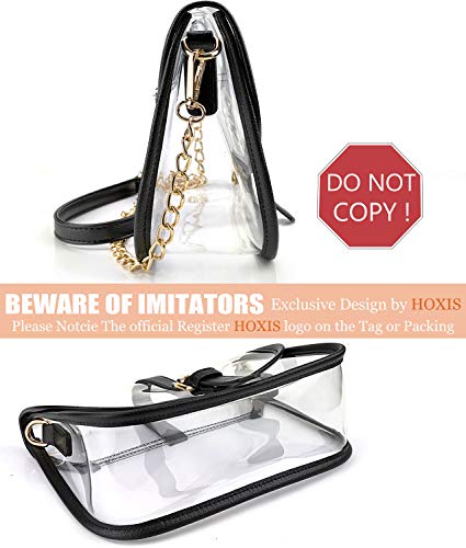 Clear Saddle Cross Body Bag Women Chain Shoulder Handbag Purse 6