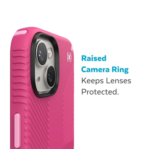 Image of Speck iPhone 14 Plus Case - Drop Protection, Scratch Resistant, Dual Layer Slim Phone Case for 6.7 Inch iPhones 14 Plus - Built for MagSafe - Presidio2 Grip - Digital Pink /Blossom Pink /White
