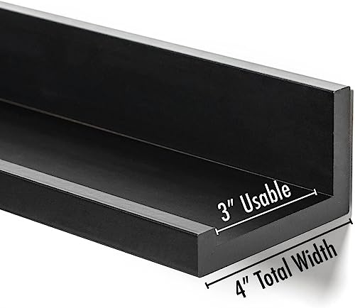 Image of WooDinto Wall Shelves for Living Room, Bedroom|Wall Mounted ShelfWall Hanging Storage Unit|Wall Organiser Shelf (Floating Set of 3-White-24 Inch) (Black, (Ledge Set of 3 - Black - 14 Inch)
